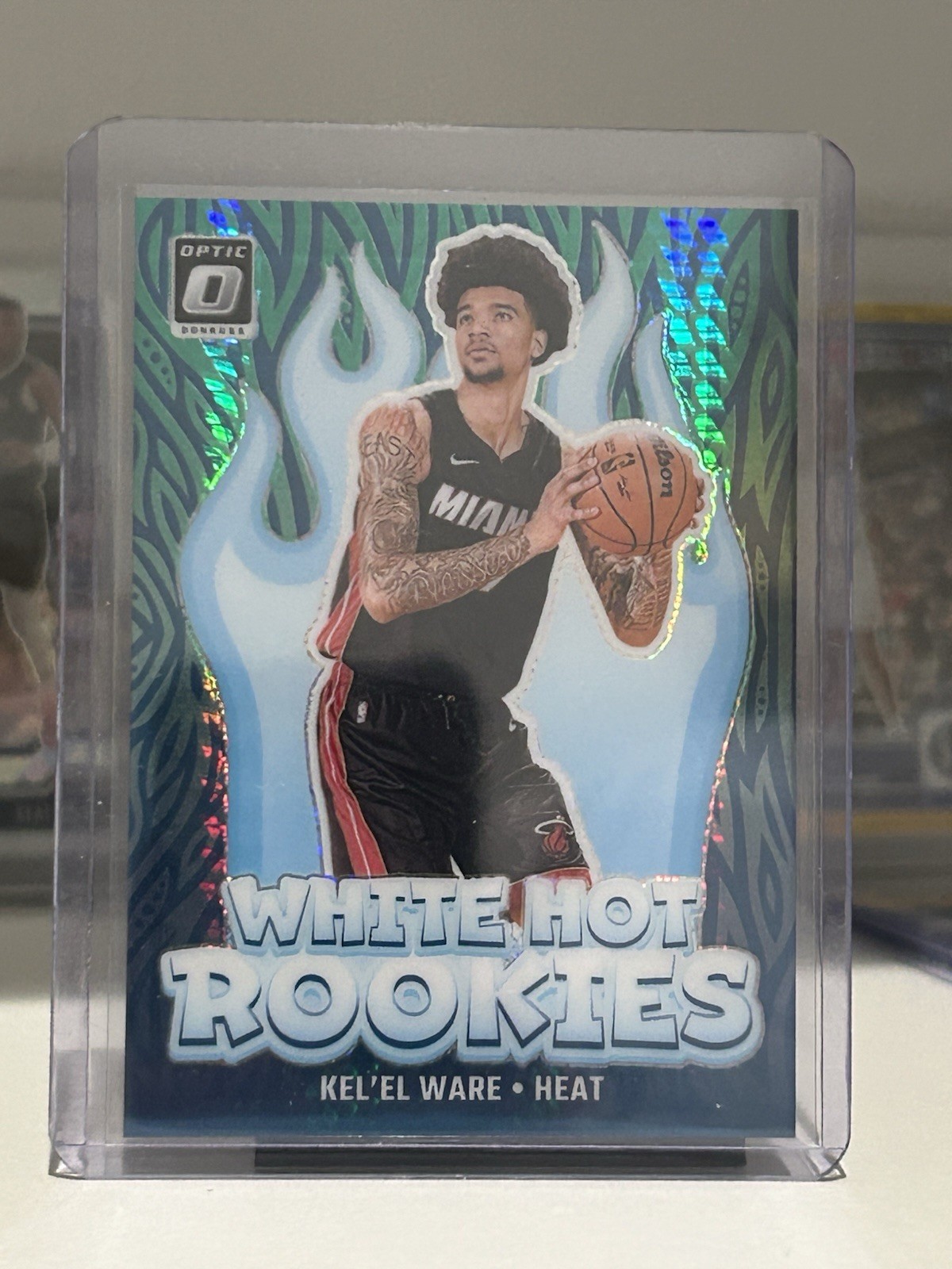 2024-25 Donruss Optic White Hot Rookies Hyper Green /249 Kel’el Ware #5