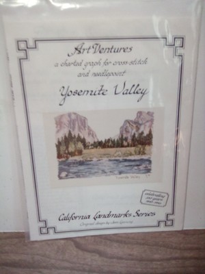 Art Ventures Charted Graph Cross Stitch Needlepoint Yosemite Valley CA Landmarks