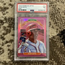 2020 Donruss optic Juan Soto pink 23 PSA 7