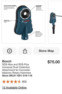 #ad #ad Bosch HDC200 Universal Dust Collection Attachment $33.00