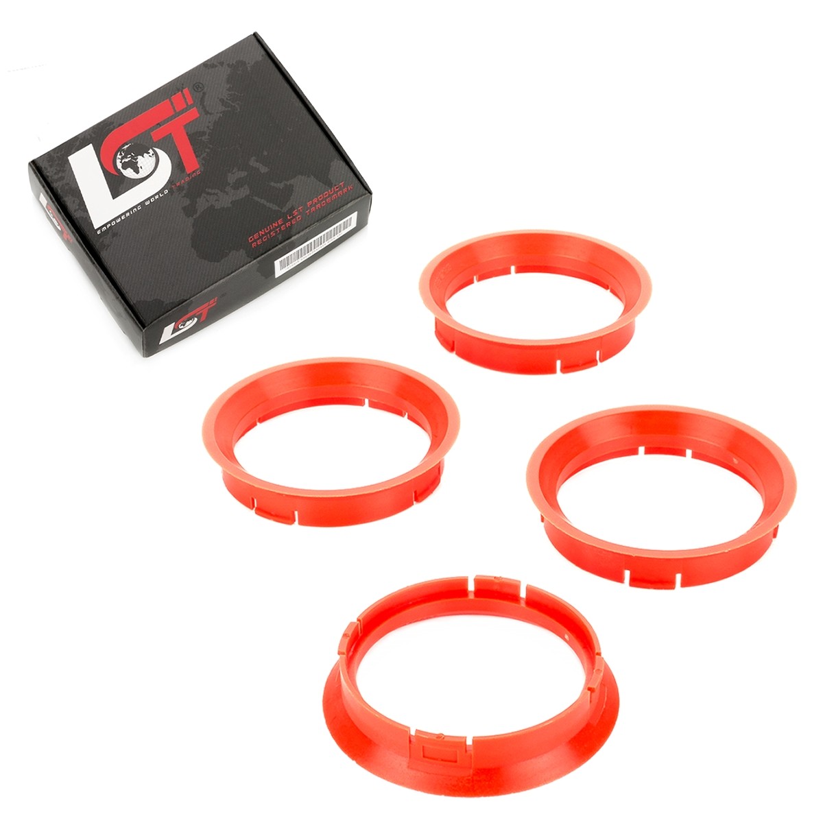 4x Distance Centering Rings for Alloy Wheels Ø 56.6 mm - 64.0 mm for BMW 2er 3er