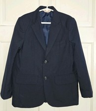 CAT JACK Navy Blue Poly Blazer Jacket. Boys 8 NWOT