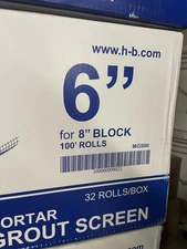 Hohmann & Barnard Mortar / Grout Screen 6” For 8” Concrete Block