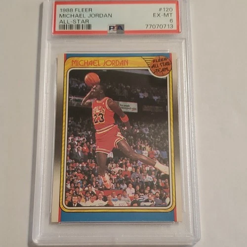 1988 Fleer All Star Team Michael Jordan #120 Base PSA 6 Basketball Card