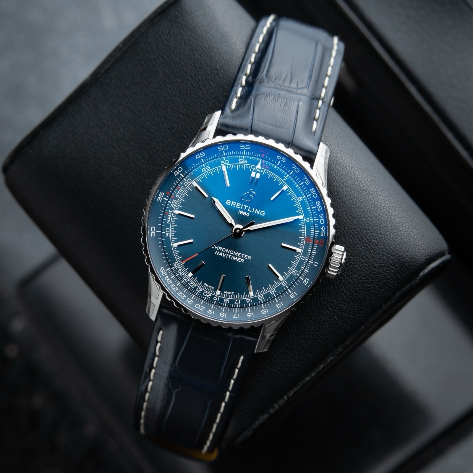 Breitling Navitimer STICKERED Automatic 41mm Blue… - image 3