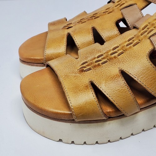 Bed Stu Ada Cage Platform leather distressed sandal Size 8 - No Box - Picture 11 of 16