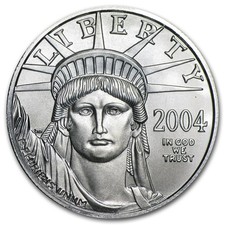 2004 1/2 oz American Platinum Eagle BU 2259.54 per troy oz