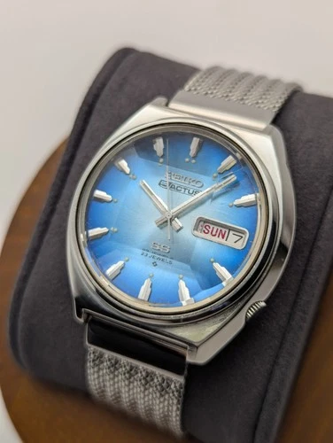 Seiko 5 Actus 6106-7700 Vintage 1973 Automatic Light Blue Sunburst Dial Japan Wa