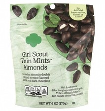 Girl Scout Cookies Thin Mint Almonds 6 Oz. Real Dark Chocolate