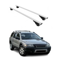 DachträGer GrundträGer FüR Volvo XC70 Mk2 2000-2007 75Kg Stahl Silber 2 Tlg