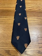 Pintail by Delmar Mens Necktie OS Black Tennessee UT Logo Embroidered USA Made