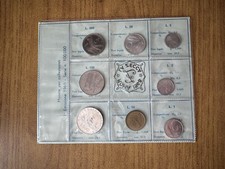 ipzs COIN SET SERIE 8 MONETE FDC ANNO 1968 CON 500 LIRE CARAVELLE IN ARGENTO