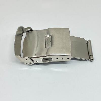 アクセサリー SSS... HEAVY 16MM DOUBLE BUTTON FLIP LOCK CLASP BUCKLE FOR SEIKO CITIZEN