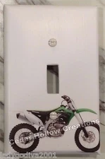 Green Dirt Bike - Light Switch Cover-Larger Size - Single Toggle