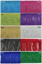 4" Metallic Chainette Fringe - 4 Continuous Yards - Many Color Options!