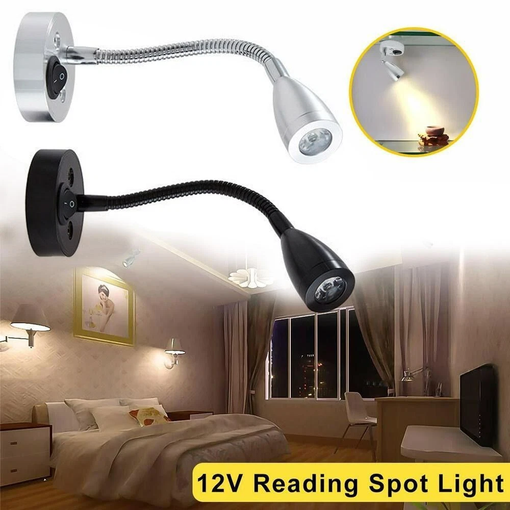 Motorhome Wall Mounted Spotlight LED Hose Wall Light Reading Lamp Lighting