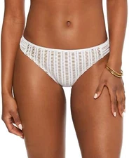 BAR III ESF11197 Women's White Crochet Hipster Bikini Bottom, SM