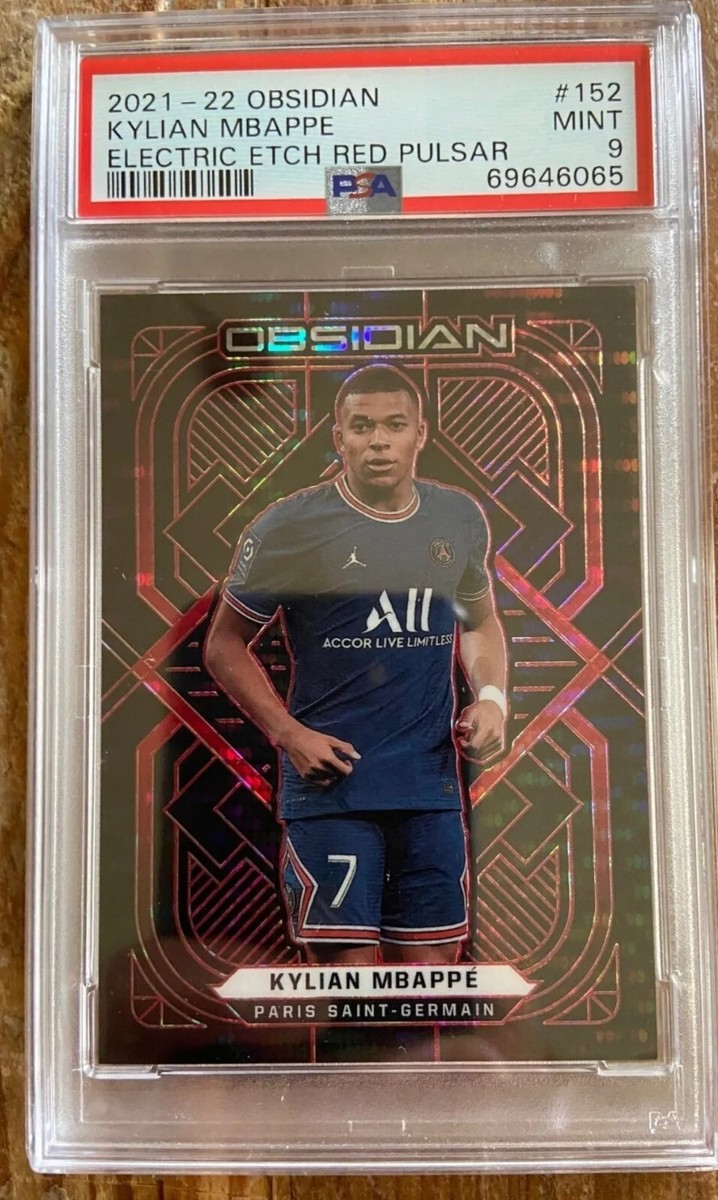 2021 Panini Obsidian Soccer Kylian Mbappe Red Pulsar 7/26