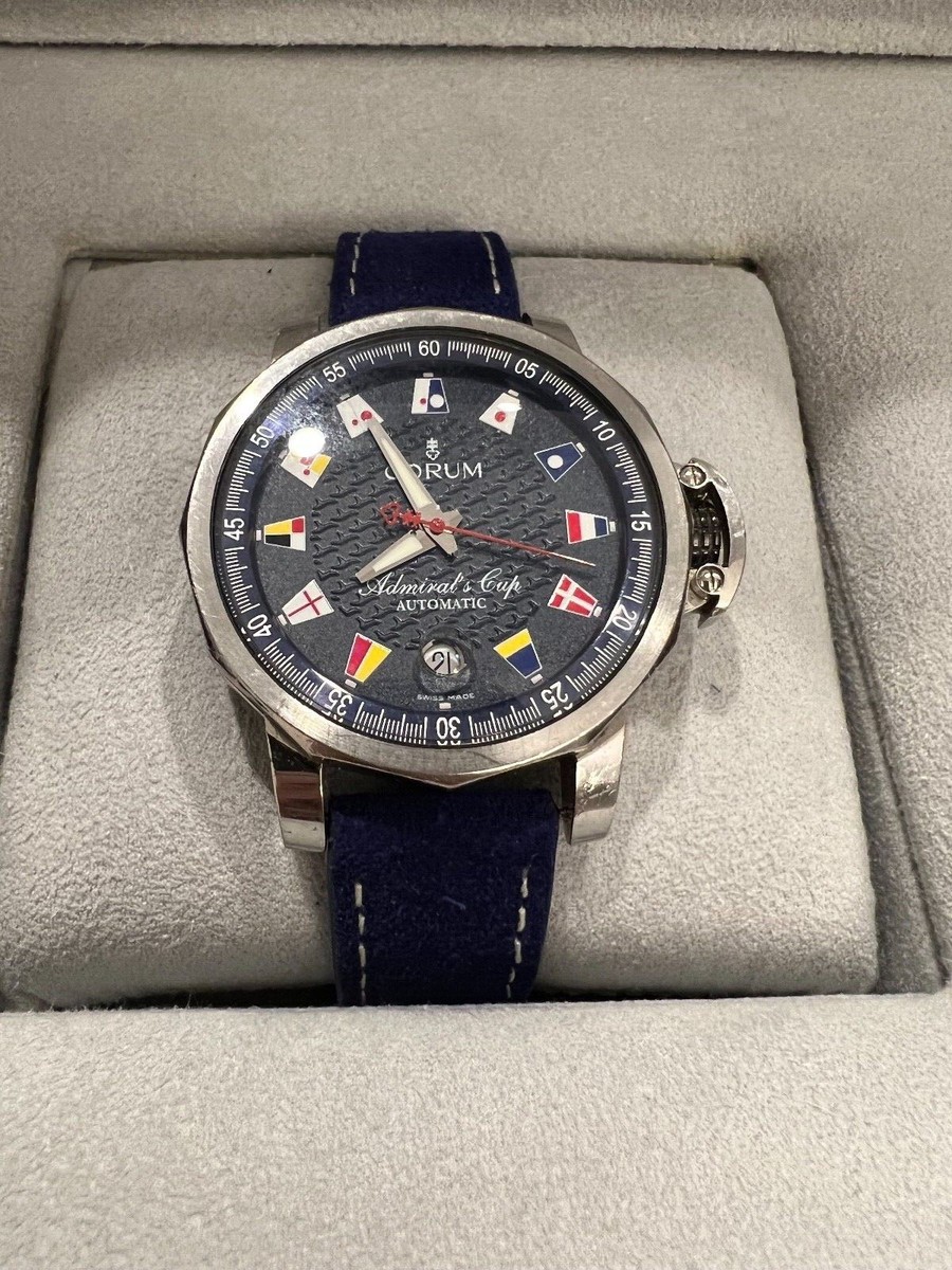 CORUM Admirals Cup Trophy Navy Dial Automatic Men's Watch | eBay