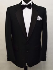 MS3005 TOWARDS MIDNIGHT MEN'S BLACK TUXEDO DINNER SUIT BLAZER CHEST 40 UK