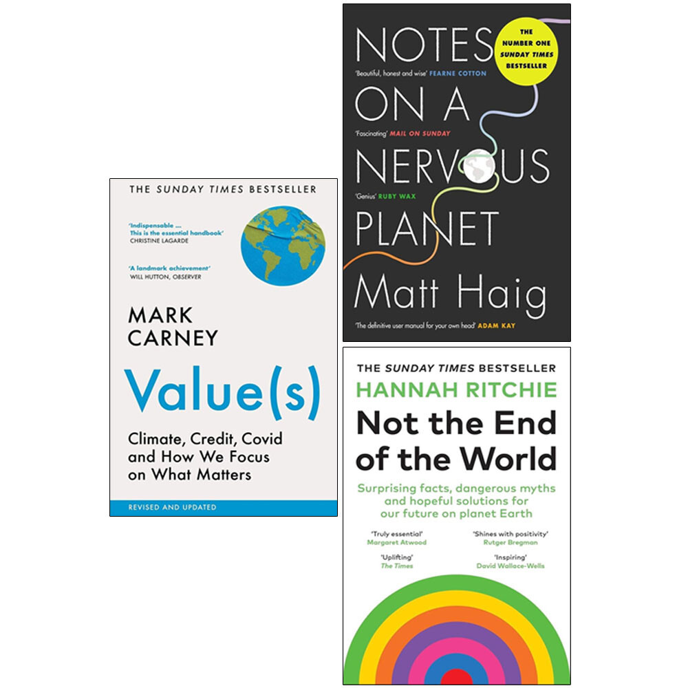 Notes on a Nervous, Not the End of the World, Value(s) Mark Carney 3 Book Set