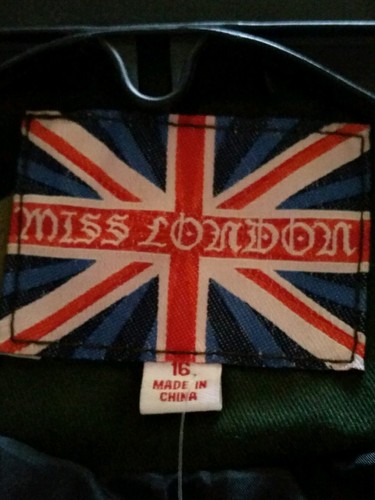 New Miss London Girls Size 16 Camo with Jacket Zipper & Snap Close Pockets - Picture 5 of 5