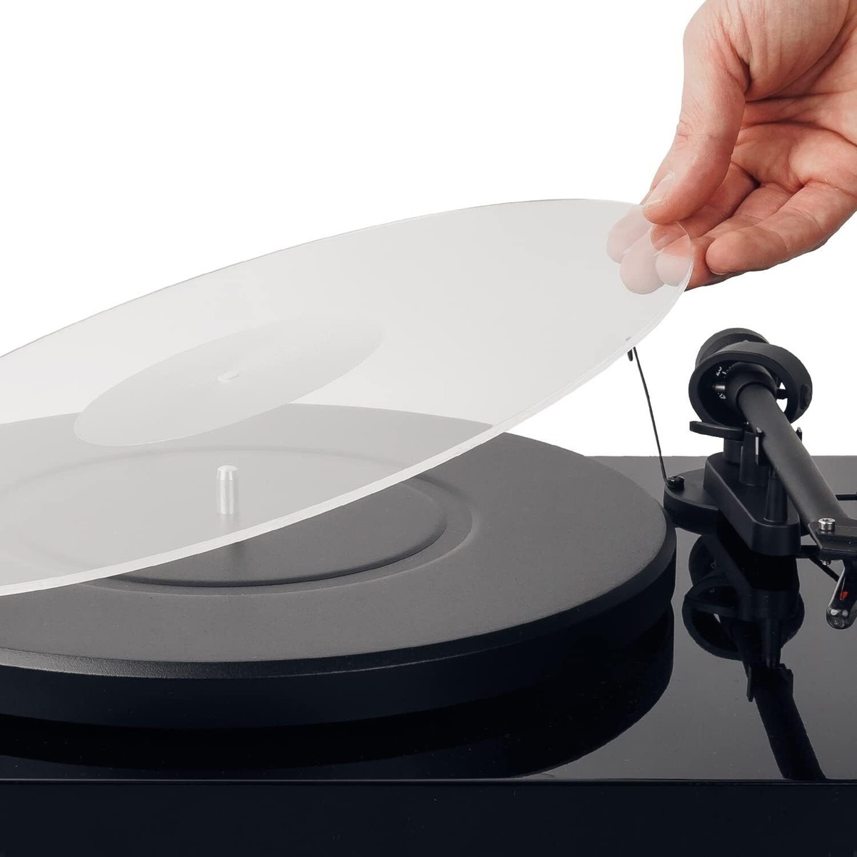 PRO SPIN Black Acrylic Turntable Mat - Platter Slipmat For 12" Vinyl Vintage Record Player - Antistatic Cover, Reduces Noise & Sounds From Static & Dust - Tighter Bass Quality, Record - View #6