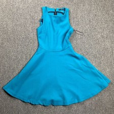 Zara Dress Women's Small Blue A-Line TRF Collection Sleeveless Polyester Blend