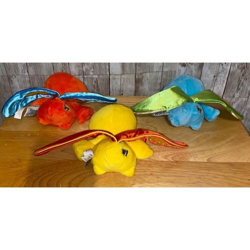 Ganz Webkinz Zumbuddy Zoro, Zeb & Zala 6" Butterfly Beanbag Peluche Set di 3 Giocattolo - Foto 3 di 8