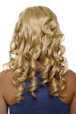 Clip-in Haarteil 7 Klammern 3/4 Perücke Halbperücke Blond Locken 50cm H9503-611B