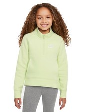 Nike Youth Girls Sportswear Club Fleece X-Small Lime-Ice/White Pullover