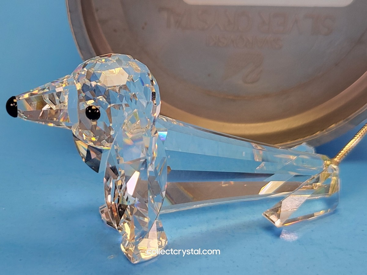 Swarovski Silver Crystal Figurine DACHSHUND Var. 2 LARGE 010003