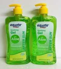 2 Bottles Equate Soothing Gel with Aloe After Sun Gel 20 oz Each