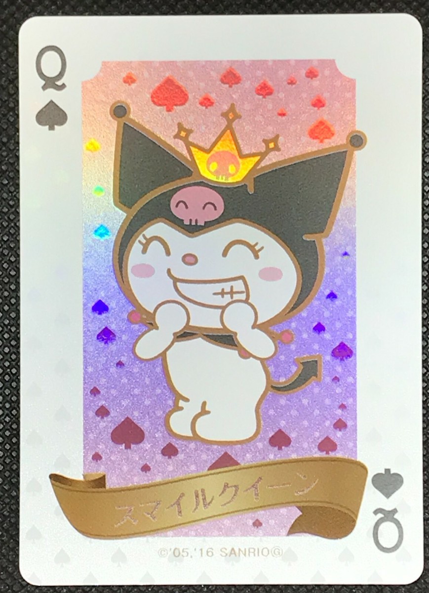 ♥koromo様♥ Kuromi 12 Q Sanrio Queen Card Trump Almond Peak Glico Rare Japan