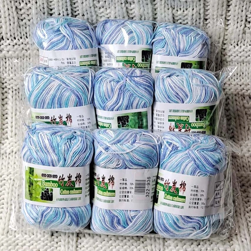 Sale 9BallsX50gr Bamboo Cotton Baby Blankets Hand Knitting Crochet Yarn 36