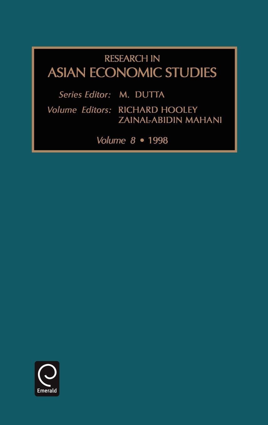 Zainal-abidin Mahani | Research In Asian Economic Studies | Buch |