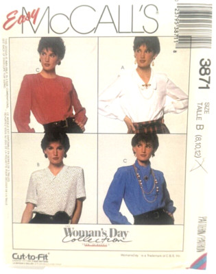 McCall's Easy Pattern #3871 - Blouse & Scarf (Sizes 8, 10 & 12)