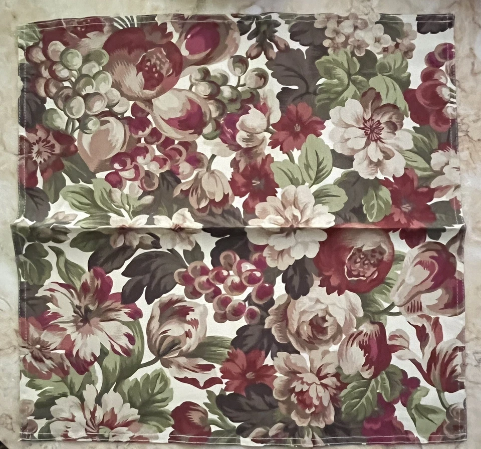 Ralph Lauren Cliffwoods цветочный 4 салфетки и дорожка для стола зеленый кремовый новый - Изображение 3 из 4