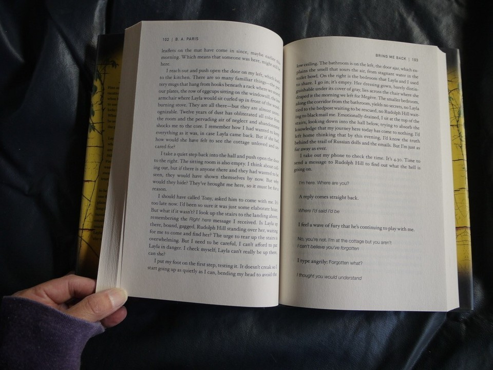 Bring Me Back A Novel by B. A. Paris (2018, Hardcover). 1st ED/1st