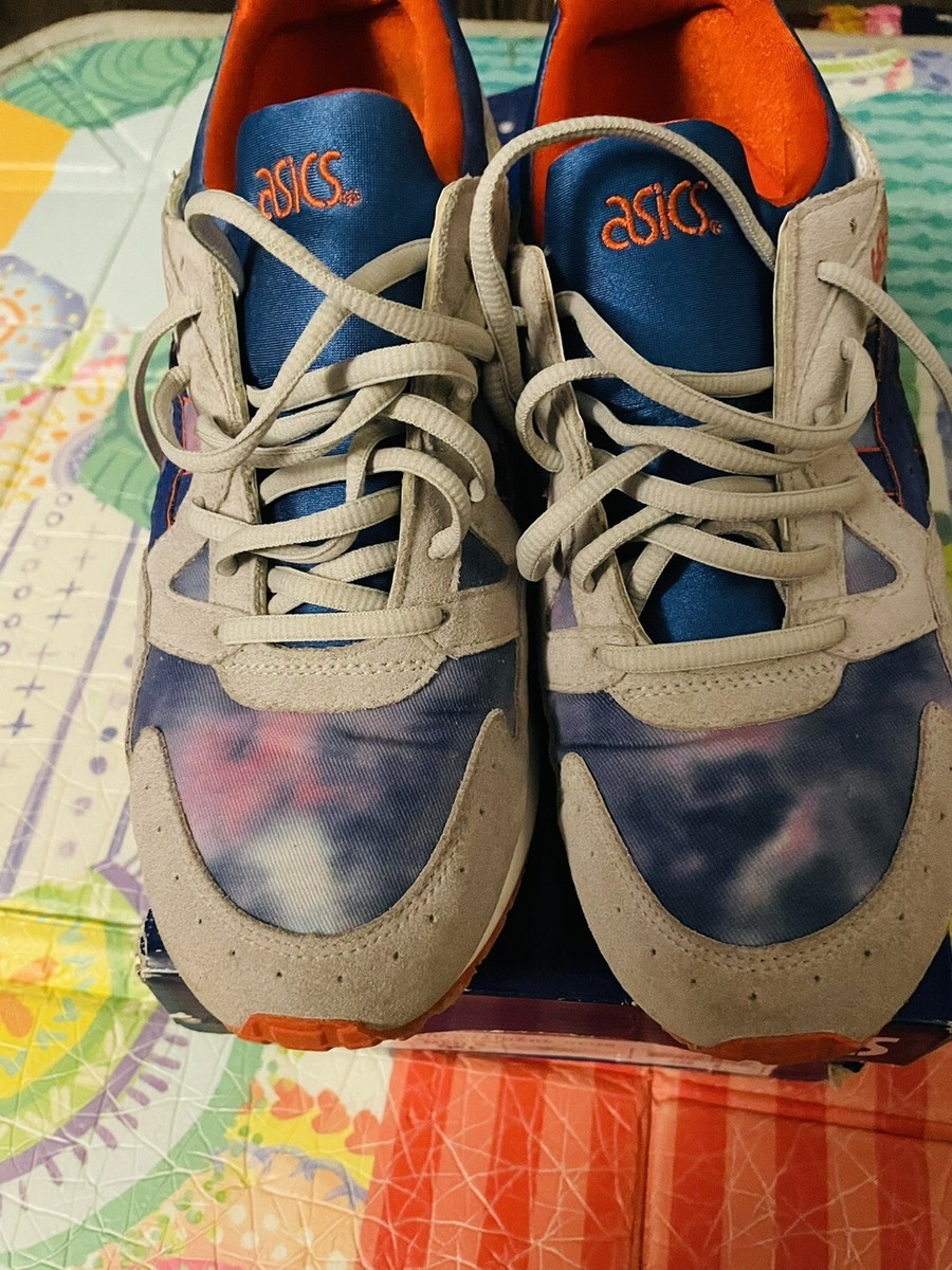 Suede Asics Pigeon Blue Asics Men Gel-Lyte V Gray Tie Dye Dark