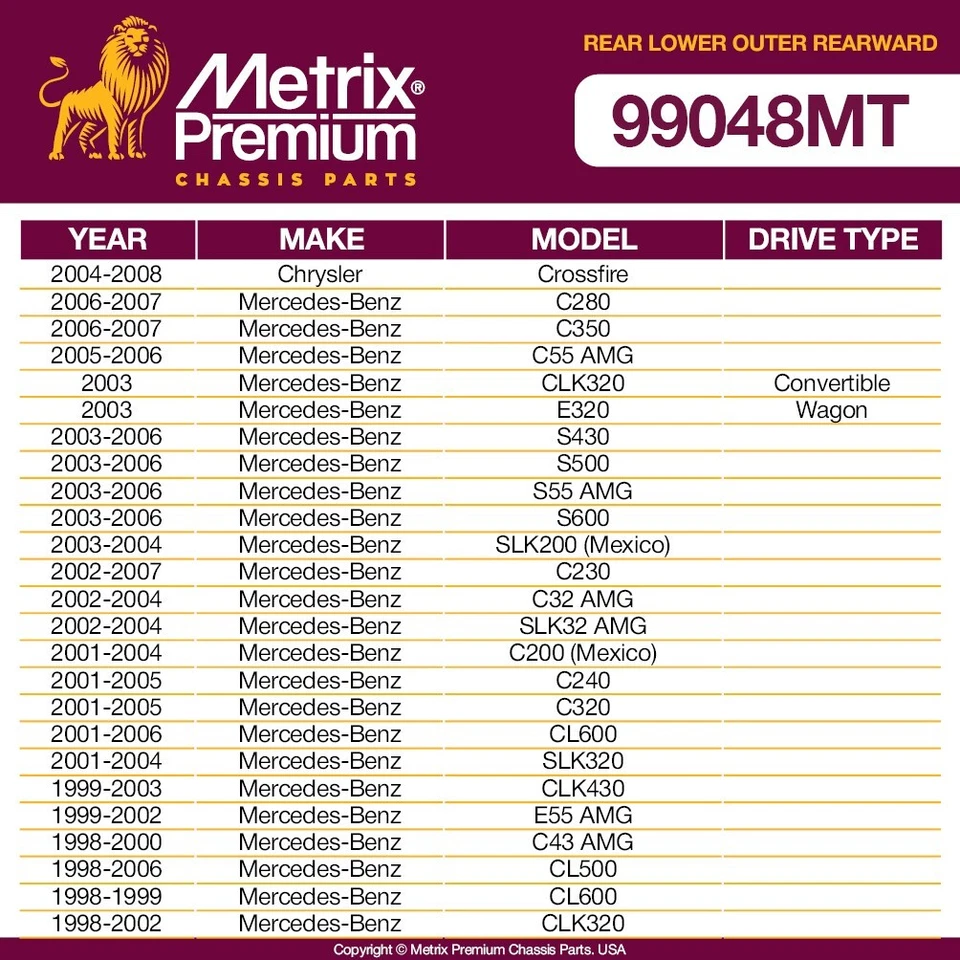Bucha de braço de controle traseiro externo inferior traseiro K200082 compatível com Mercedes-Benz 2 peças - Imagem 2 de 4