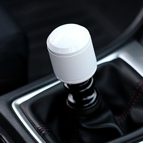 SSCO BK-SK KNURLED 200 GRAMS GLOSS WHITE 5 6 SPEED SHIFT KNOB WEIGHTED BLOCK - Picture 2 of 3