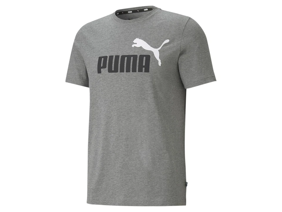 Puma ESS+ 2 Col Logo T-Shirt Kurzarm Freizeitshirt Trainingsshirt 586759 Herren