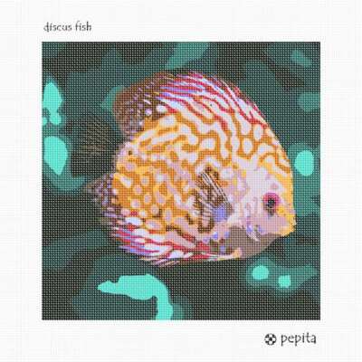 Discus Fish Needlepoint Kit or Canvas