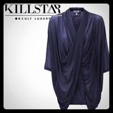 Killstar Shadow Mesh Tunic One Size Fits All Draped Nylon Spandex Occult Luxury