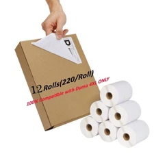 12 Rolls DYMO 4XL 220/Roll Direct Thermal Shipping Labels 4x6 1744907 Compatible