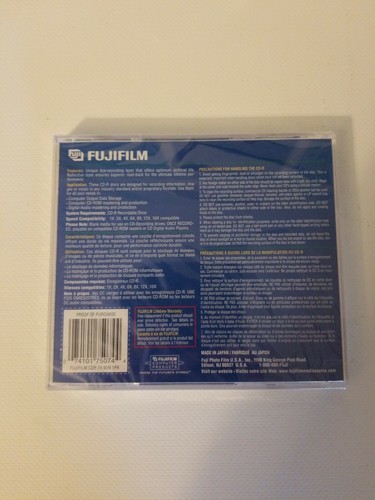 NEW SEALED FUJIFILM CD-R 74 Min 650 MB/M0 Fuji Film RECORDABLE 1X TO 16X speed - Picture 2 of 6