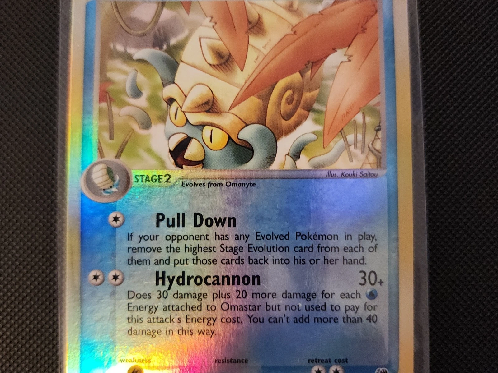 Omastar 19/100 EX Sandstorm Pokemon Card Reverse Holo Foil Rare Near Mint