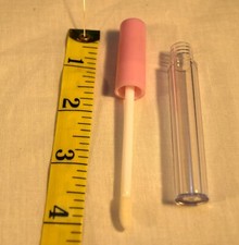 130 Piece Lot : Empty 10ml Lip Gloss Tubes With Pink Cap and Brush
