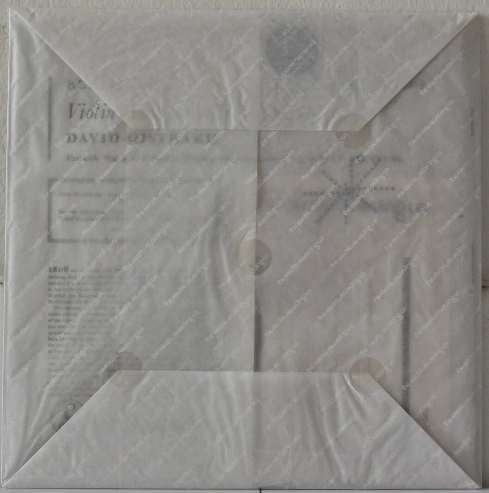 Electric Recording ERC068 SAX 2315 UK BEETHOVEN Violin Concerto OISTRAKH #040 SS - Image 2 of 2